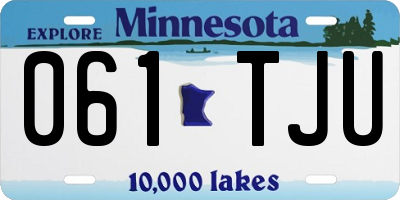 MN license plate 061TJU