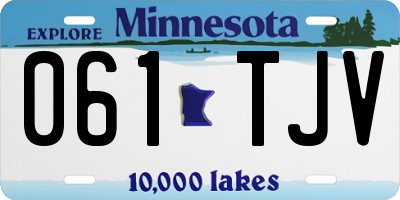 MN license plate 061TJV
