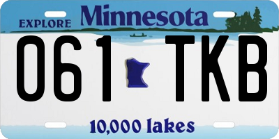 MN license plate 061TKB