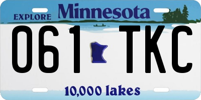 MN license plate 061TKC