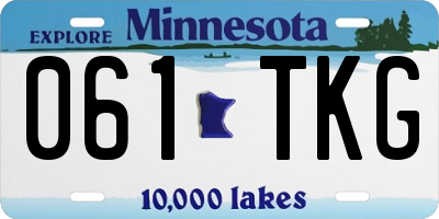 MN license plate 061TKG