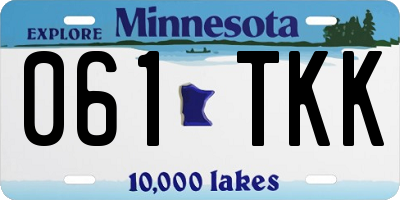 MN license plate 061TKK