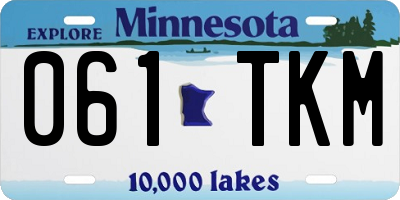 MN license plate 061TKM