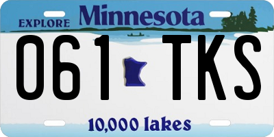 MN license plate 061TKS