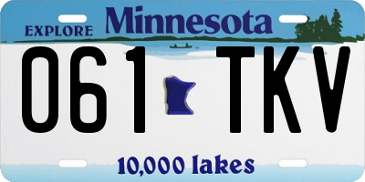 MN license plate 061TKV