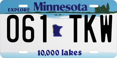 MN license plate 061TKW