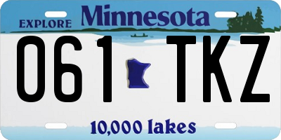 MN license plate 061TKZ