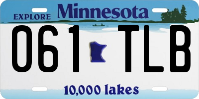 MN license plate 061TLB