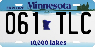 MN license plate 061TLC
