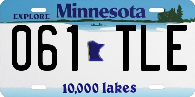 MN license plate 061TLE