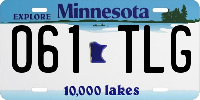 MN license plate 061TLG
