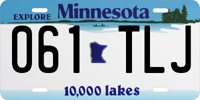 MN license plate 061TLJ