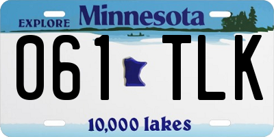 MN license plate 061TLK