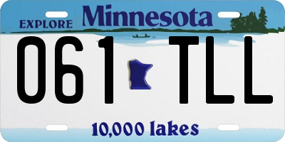 MN license plate 061TLL