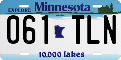MN license plate 061TLN