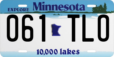 MN license plate 061TLO