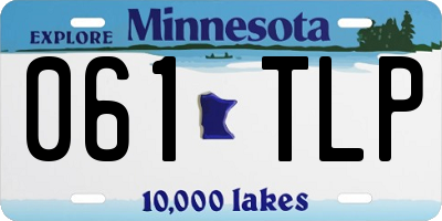 MN license plate 061TLP