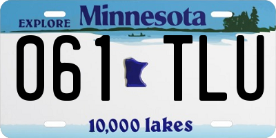 MN license plate 061TLU