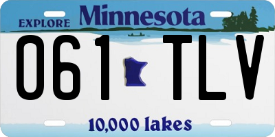 MN license plate 061TLV