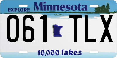 MN license plate 061TLX