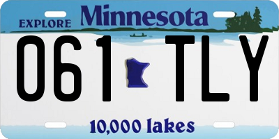 MN license plate 061TLY