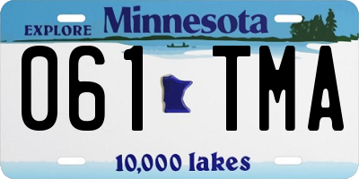 MN license plate 061TMA