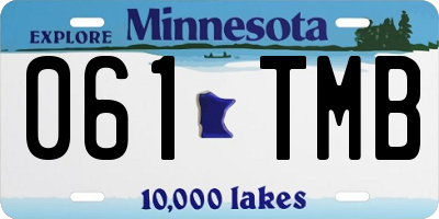 MN license plate 061TMB
