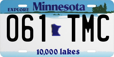 MN license plate 061TMC