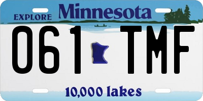 MN license plate 061TMF