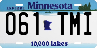 MN license plate 061TMI