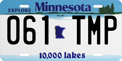 MN license plate 061TMP
