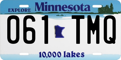 MN license plate 061TMQ