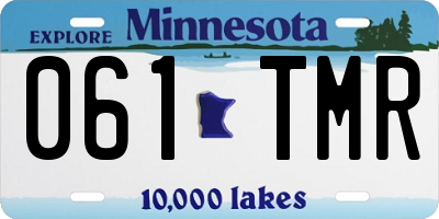MN license plate 061TMR
