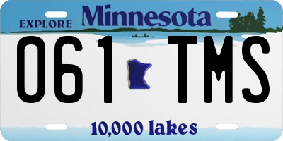 MN license plate 061TMS