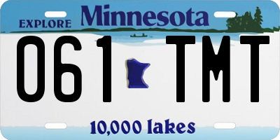 MN license plate 061TMT