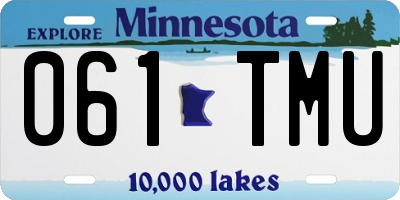 MN license plate 061TMU