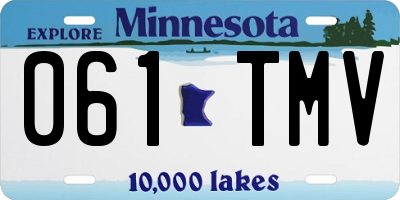 MN license plate 061TMV