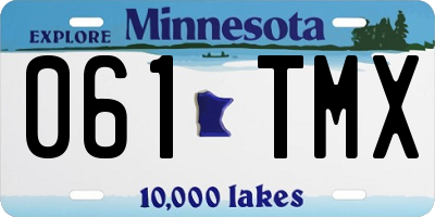 MN license plate 061TMX
