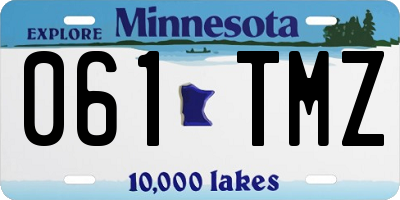 MN license plate 061TMZ