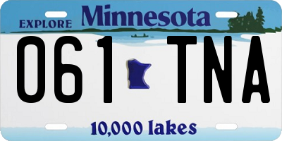 MN license plate 061TNA