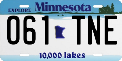 MN license plate 061TNE