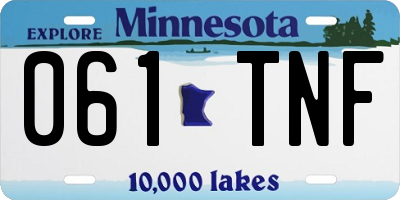 MN license plate 061TNF
