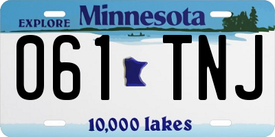 MN license plate 061TNJ