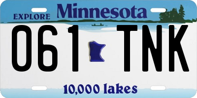 MN license plate 061TNK