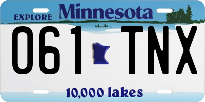 MN license plate 061TNX