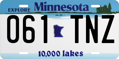 MN license plate 061TNZ