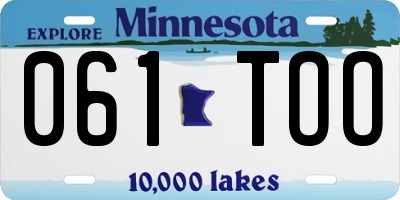 MN license plate 061TOO