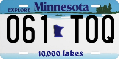 MN license plate 061TOQ