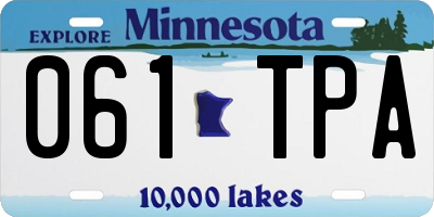 MN license plate 061TPA