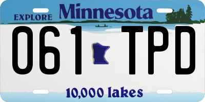 MN license plate 061TPD